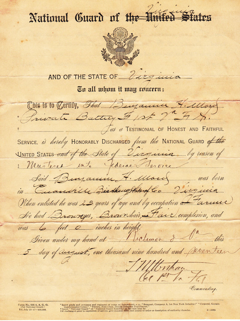Virginia National Guard Document