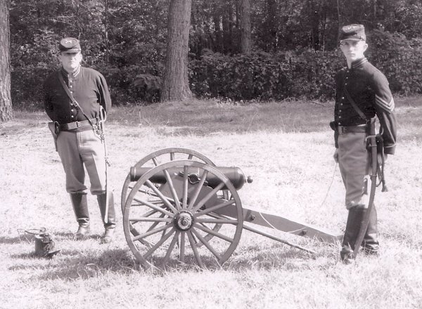 Leon and Ralph Lovett with Woodruff Gun